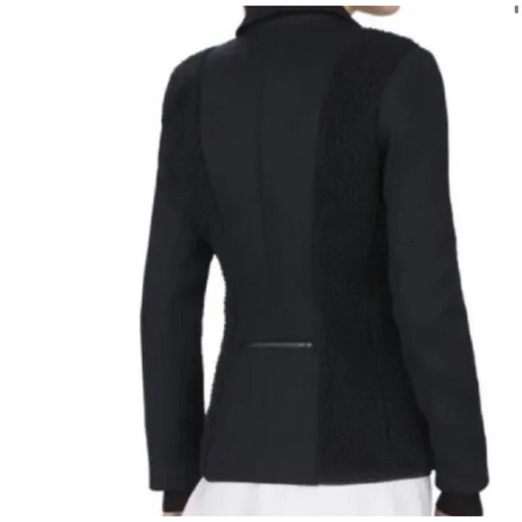 UNDER ARMOUR UAS Weekender Black Wool Blend Knit Shearling Blazer Jacket‎ LARGE - Picture 2 of 3